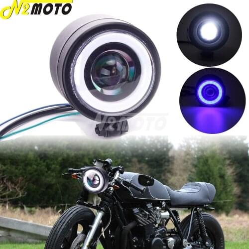Motorcycle Dominator Single LED HI/LO Beam Headlight for Harley Chopper Bobber Cafe Racer Honda Suzuki Kawasaki Street Bike
