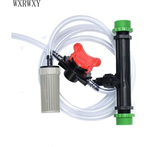 Venturi fertilizer injector 3/4 male 1/2 Irrigation Venturi Automatic Fertilizer Syringe Pipe Filter built-in gravity ball 1 set
