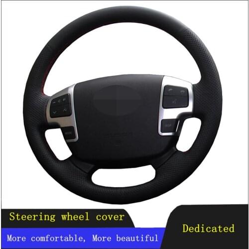 DIY Car Accessories Steering Wheel Cover Black Artificial Leather For Toyota Land Cruiser LC2008-2015 Toyota Tundra 2007- 2013