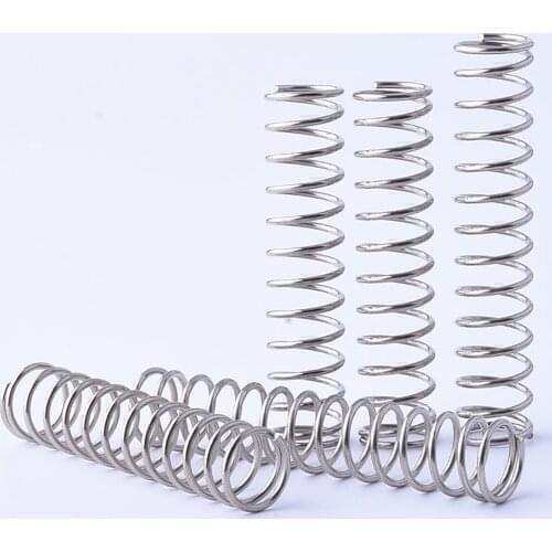 10PCS 0.3x6mm 0.3mm Wire Diameter, 6mm Out Diameter, 10-50mm Length, 304 Stainless Steel Compression Spring
