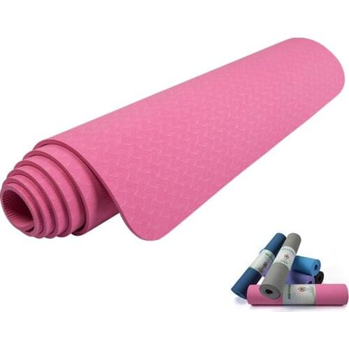 1830*610mm TPE Yoga Mat 6mm Single Layer Non Slip Carpet Mat For Beginner Environmental Fitness Gymnastics Mats