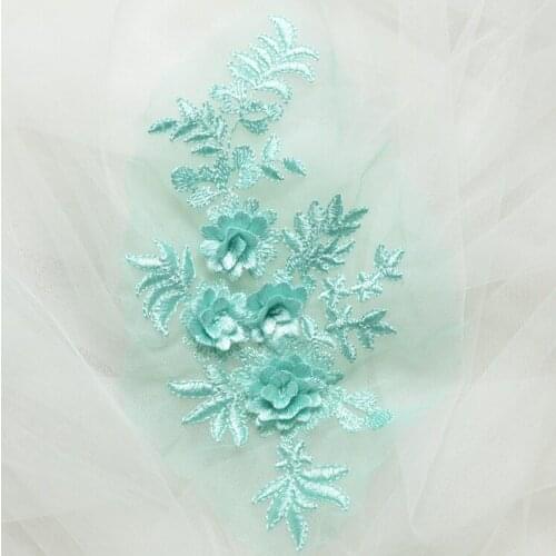 10pcs/lot 3D embroidered flower lace patches lace applique DIY Apparel Sewing & Fabric dress accessories multiple colors