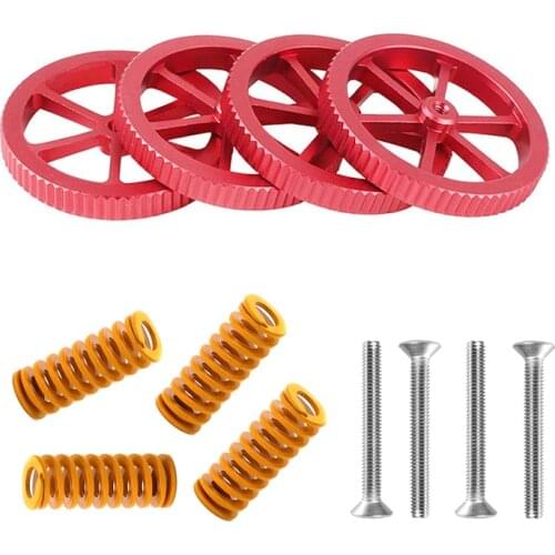 4SETS M4 DIY Heatbed Leveling Nuts Screw Kit Spring Knob for CR10 3D Printer Print Platform Calibration Parts Ender3
