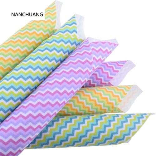 Nan Chuang 12Pcs/lot Printed Flet Nonwoven Fabric 1mm Thickness Polester Cloth For Sewing Dolls Home Decoration Pattern 15x15cm