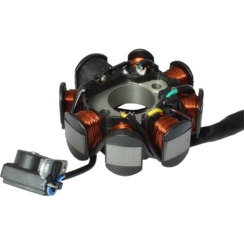 NEW High Quality 5 Wire 8 Poles Full Wave For GY6-125 152QMI 157QMJ Magneto Stator Coil Generator Scooter Moped ATV Dirt Bike