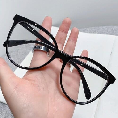 Retro Oversized Anti Blue Light Glasses Women Men Vintage Transparent Computer Eyeglasses Frame Blocking Glasses Optical Eyewear