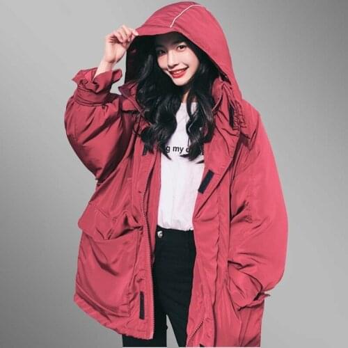 2018 New Winter Parkas Women Basic Padded Jackets Plus Size Hooded Thicken Cotton Loose Fashion Fit Coat jaqueta feminina PJ317