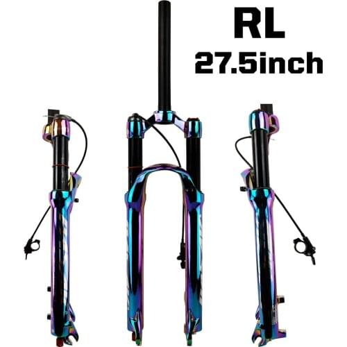 PASAK aluminum Alloy MTB Bicycle Fork Supension Air 26/27.5/29er Inch Mountain Bike 32RL100mm Fork For A Bicycle colour plating