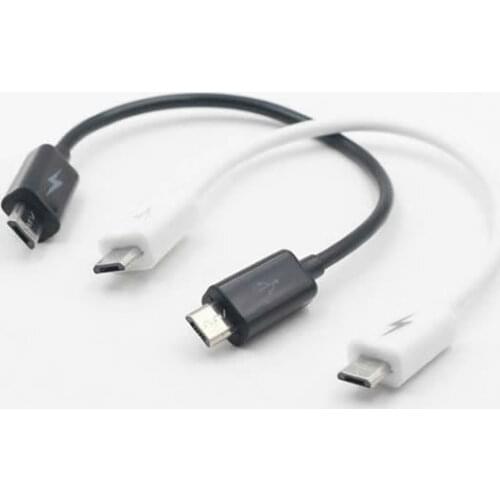 Micro USB Type B Male To Micro B Male 5 Pin Converter OTG Adapter Lead Data Cable 17cm for samsung xiaomi huawei LG zte