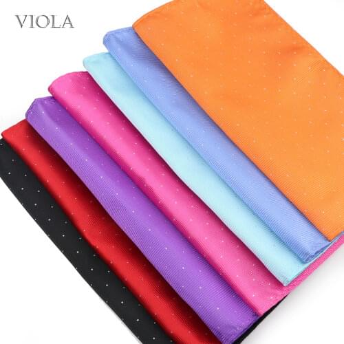 Shining Star Dot Solid Hankie Men Polyester Pocket Square Red Blue Navy Business Tuxedo Wedding Suit Handkerchief Gift Accessory