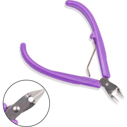 New 1PC Random Color DIY Diagonal Pliers Wire Side Flush Cutter Cutting Electric Shears Pliers