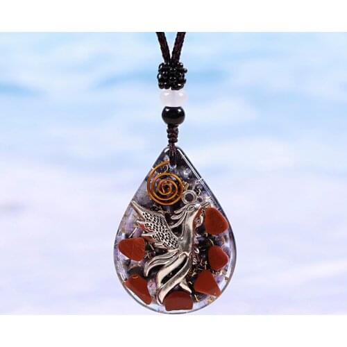 Phoenix Rising Orgone Pendant - Bird Of New Beginnings Chakra Necklace For Meditation With Adjustable Neck Cord