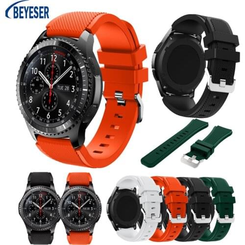 22mm Soft Silicone Watchband for Samsung Gear S3 Frontier Watch Band Strap Replacement Bracelet for Huami 2 generation 2s Strap