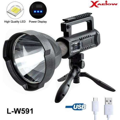 Powerful 200000LM LED Flashlight Work Light Spotlight Searchlight 4 Modes USB Recharge Portable Working Flashlight Lantern