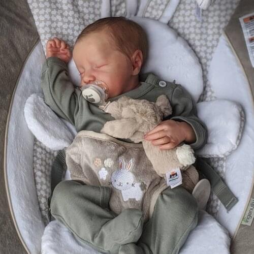 20 Inch 51CM Bebe Reborn Kit Reborn Baby Kit Levi Vinyl Unpainted Unfinished Doll Parts DIY Blank Doll Kit Toy For Children Gift