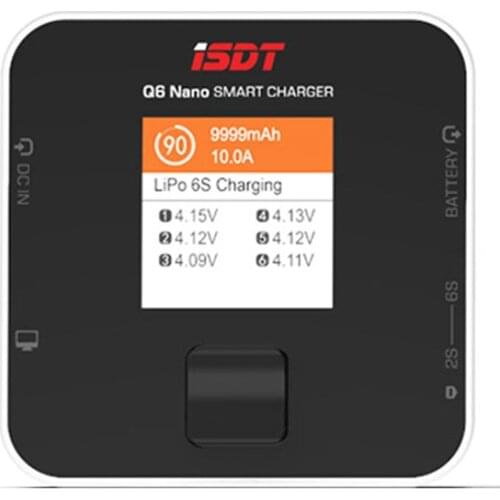 ISDT Q6 Nano BattGo 200W 8A 2S - 6S Smart Digital Colorful Pocket Battery Balance Charger for Fpv RC Models Lipo Battery