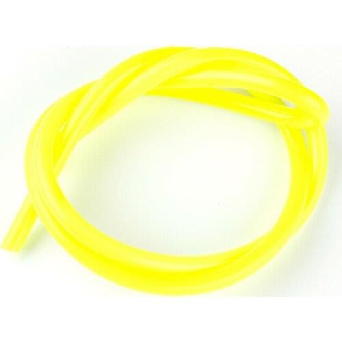 1Pc Fuel Hose Yellow 1 meter Clamp Flexible Gasoline Kit Pipes Replacement Useful
