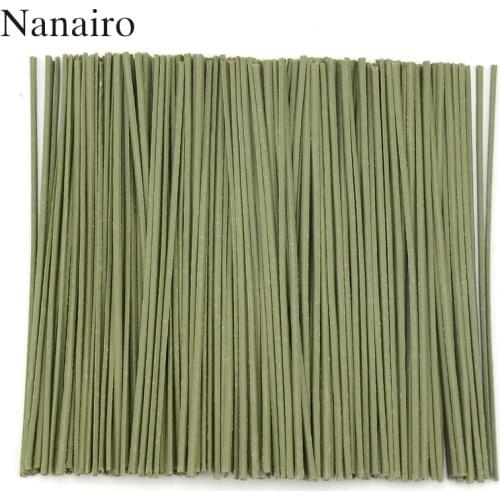 100PCS 12CM Plastic Covered Wire Flower Stem Arrangement Artificial Flower Head Accessory Containing Wire For Wedding Decoration