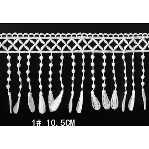 15Yards/Lot Tassels Exquisite Lace Lace Accessories White Milk Silk Water Soluble Embroidery Tassel Lace Width 6.5-11cm