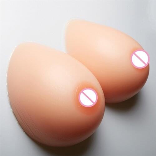 2000g/pair 42E/44DD/46D Artificial Breast Forms Silicone Fake Boobs For Crossdresser Transgender Shemale Chest Enhancer