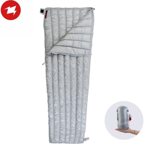 AEGISMAX E Long Gray Outdoor Camping Ultra-Light Envelope 3 Season Nylon Sleeping Bag