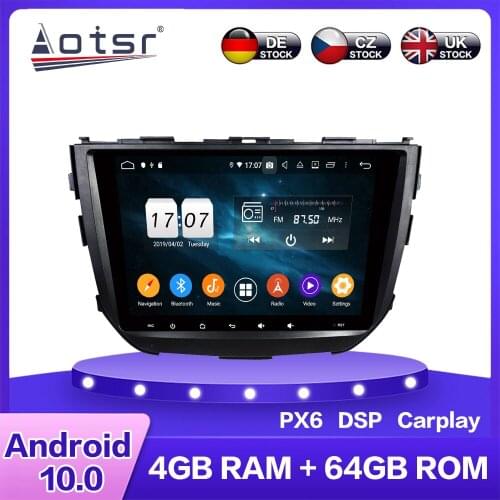 For Suzuk Vitara Breeza 2015+ Android 10 PX6 Car Multimedia DVD Player 64GB Auto GPS Navigation Stereo radio DSP Carplay WIFI BT