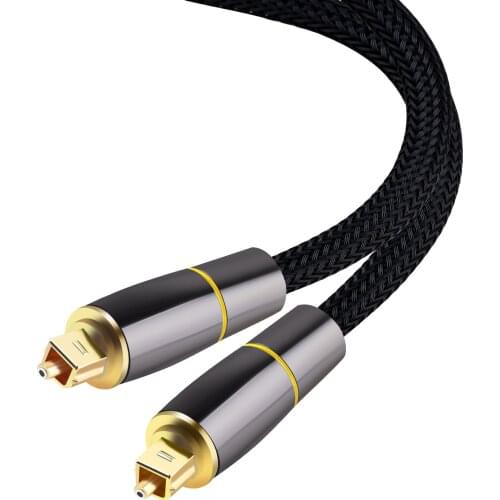 Digital Optical Fiber Audio Cable SPDIF Output Cable 5.1 Channel Amplifier Audio Optical Fiber Cable-Black