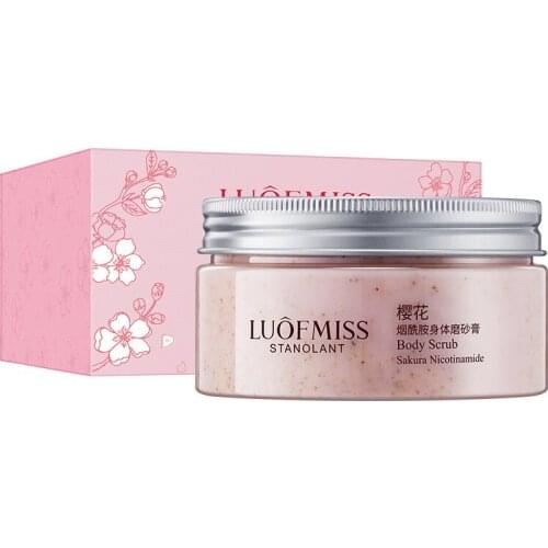 Cherry Blossoms Niacinamide Body Scrub Deep Cleansing Softening Cuticle Moisturizing Brightening Nourish Tender Smoothing