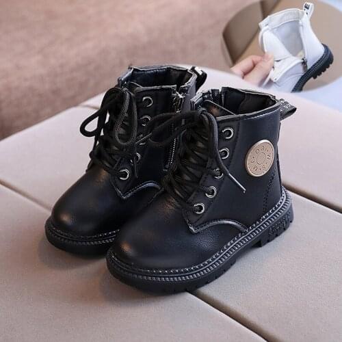 2021 Size 21-30 Kids Snow Boots for Girls Childrens Winter Ankle Winter Girl Boots Unisex PU Leather Shoes for kids Snow Shoes