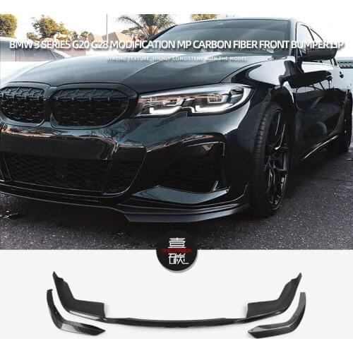 For BMW 3 series G20 G28 Modification MP Sport 2017 2018 2019 Carbon Fiber Front Bumper Lip Spoiler Splitters Apron