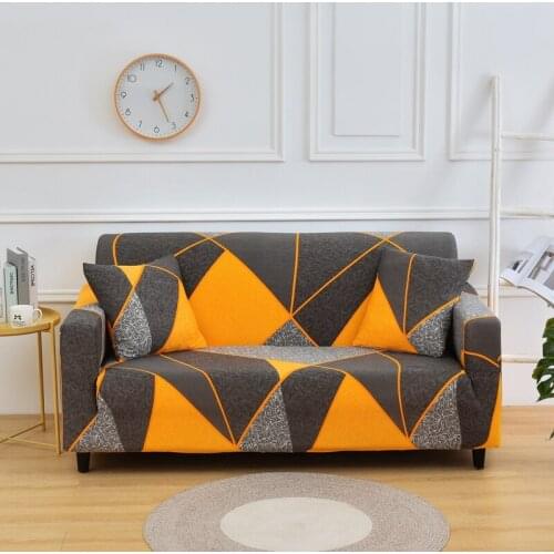 Geometric Elastic Sofa Cover Tight Wrap All-inclusive Sofa Slipcovers Star Tree Print Slip-resistant Full Couch Cover Sofa Towel
