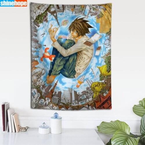 Custom Death Note tapestry wall hanging tapestry home decoration rectangle bedroom wall art tapestry 140X250cm