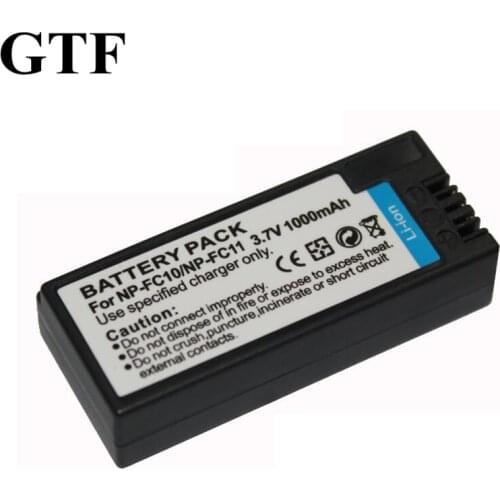 GTF 3.7V 1000mah Np-fc10 lithium battery np-fc11 lithium battery digital camera battery For dsc-p2 p3 p5 p7 p8 p9 p10 f77