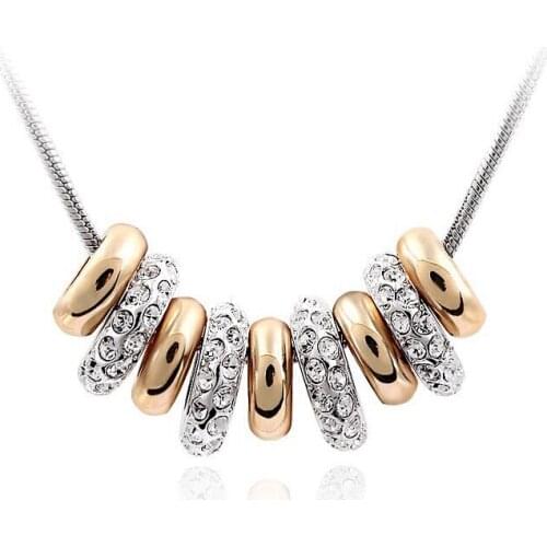 JS N214 Long Chain Necklace Gold Color Women Necklace Nickel Free Fashion Jewelry 2015