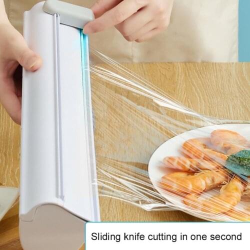 Preservative Film Cutter Labor-saving Magnetic Design Plastic Foil Wax Paper Clings Wrap Cutter for Home Kitchen Tools Gadgets