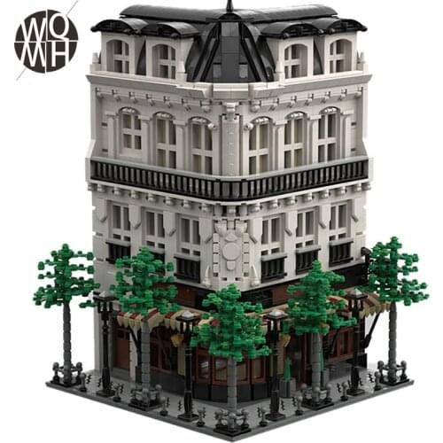 MOC 40476 Paris Boulangerie Studio Bakery Shop Architecture Model Building Blocks City Series Street Store Children Bricks Toy