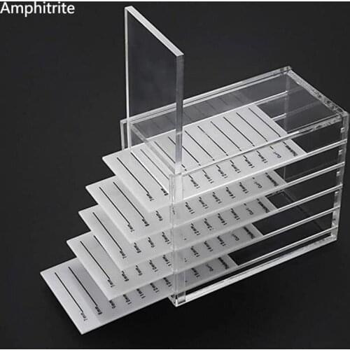 5 Layer False Eyelashes Storage Box Make Up Organizer Acryl Cosmetics Display Stands Grafted Eyelashes Tray Plastic Box Dust