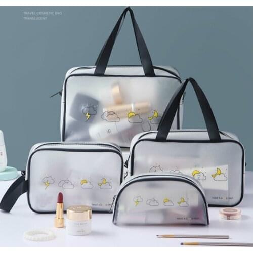 Cosmetic Bag Portable Travel Storage Organizer Waterproof Large-Capacity Water-Repellent Toiletry Pouch Woman Traveling Handbags