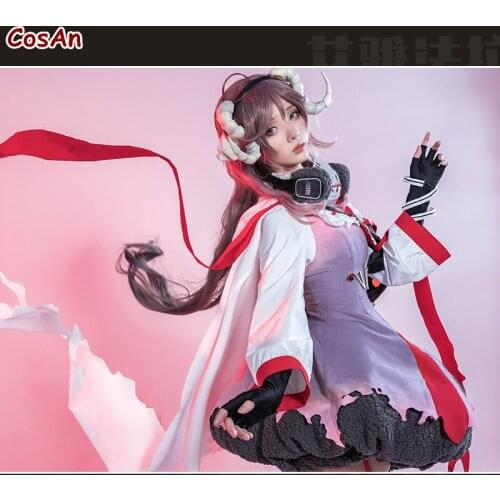 Hot Game Arknights Eyjafjalla Cosplay Costume Little Sheep Gorgeous Bubble Skir Battle Uniform Activity Party Role Play Clothing
