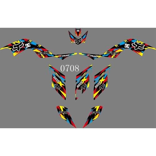 3M 0708 Motorcycle Team Graphic & Backgrounds Decal Sticker Kits for Yamaha Raptor 700