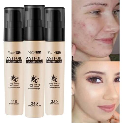 Makeup Base Face Liquid Foundation BB Cream Concealer Moisturizer Anti Oil Anti-Sweat lasting Whitening Waterproof Makeup