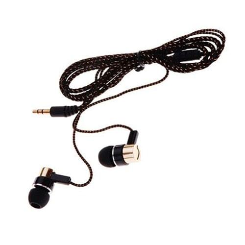 3.5mm In-Ear Earbud Wired Stereo Braid Cord Earphone Headset For Phone