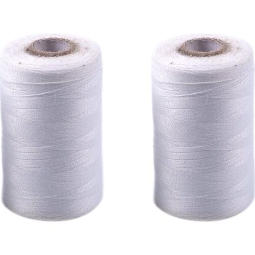 NHBR 2 White 1000 Yard Polyester Sewing Machine Thread 1000yd