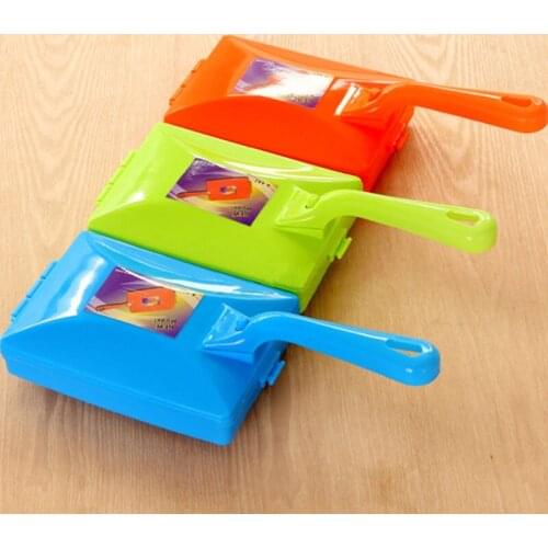 New Handheld Carpet Table Crumb Sweeper Plastic Dual Brush Cleaner Collector Roller Home Cleaning Tools Random Colors