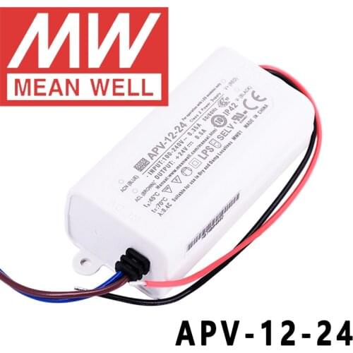 Original Mean Well APV-12-24 meanwell 24V/0.5A Constant Voltage design 12W Single Output LED Switching Power Supply