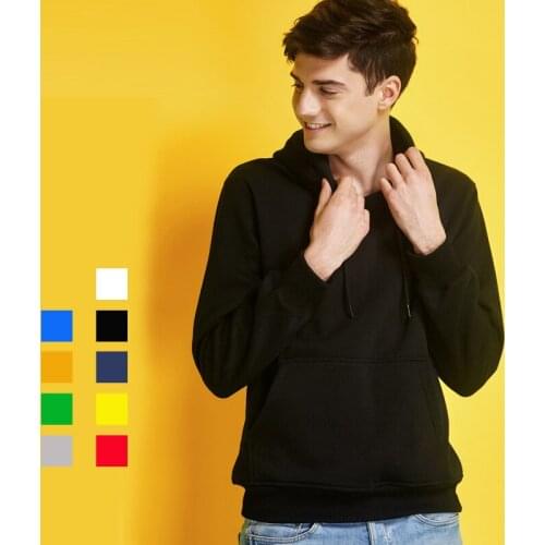 Autumn and winter Pullover jersey 2020 New Mens Sports Hooded Blouse Mens Casual Hooded Fleece Solid color Hoodie Size S-XXXL