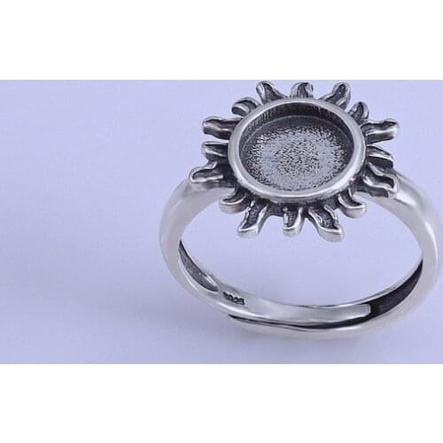 8*8mm 925 STERLING SILVER Women Semi Mount Bases Blanks base blank Pad ring Setting wedding jewelry findings diy A5935
