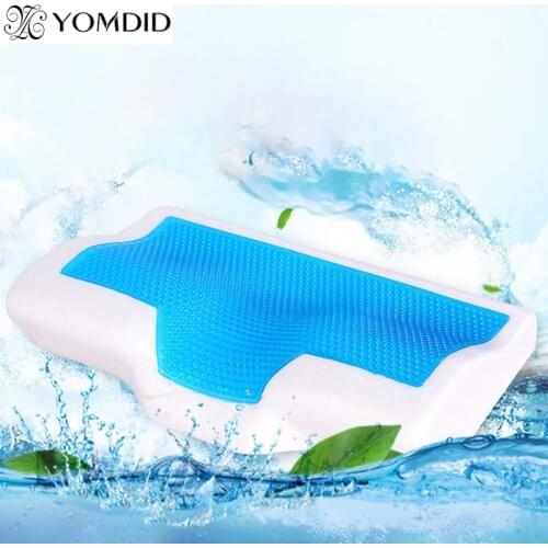 YOMDID 1 Pcs Memory Foam Pillow Summer Ice-cool Anti-snore Neck Rest Sleep Pillows Gel Pillow Core+Pillowcover For Home Beddings