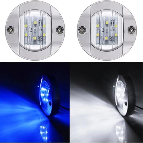 Drop Shipping DC 12V Marine Boat Transom LED Stern Light Round ABS Cold LED Tail Lamp Yacht Accessories Waterproof