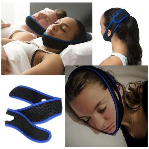 100pcs Top Quality Anti Snore Chin Strap Stop Snoring Chin Strap Snore Belt Anti Apnea Jaw Solution Sleep Support